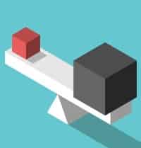 Equilibrio con una balanza tipo palanca de primer grado